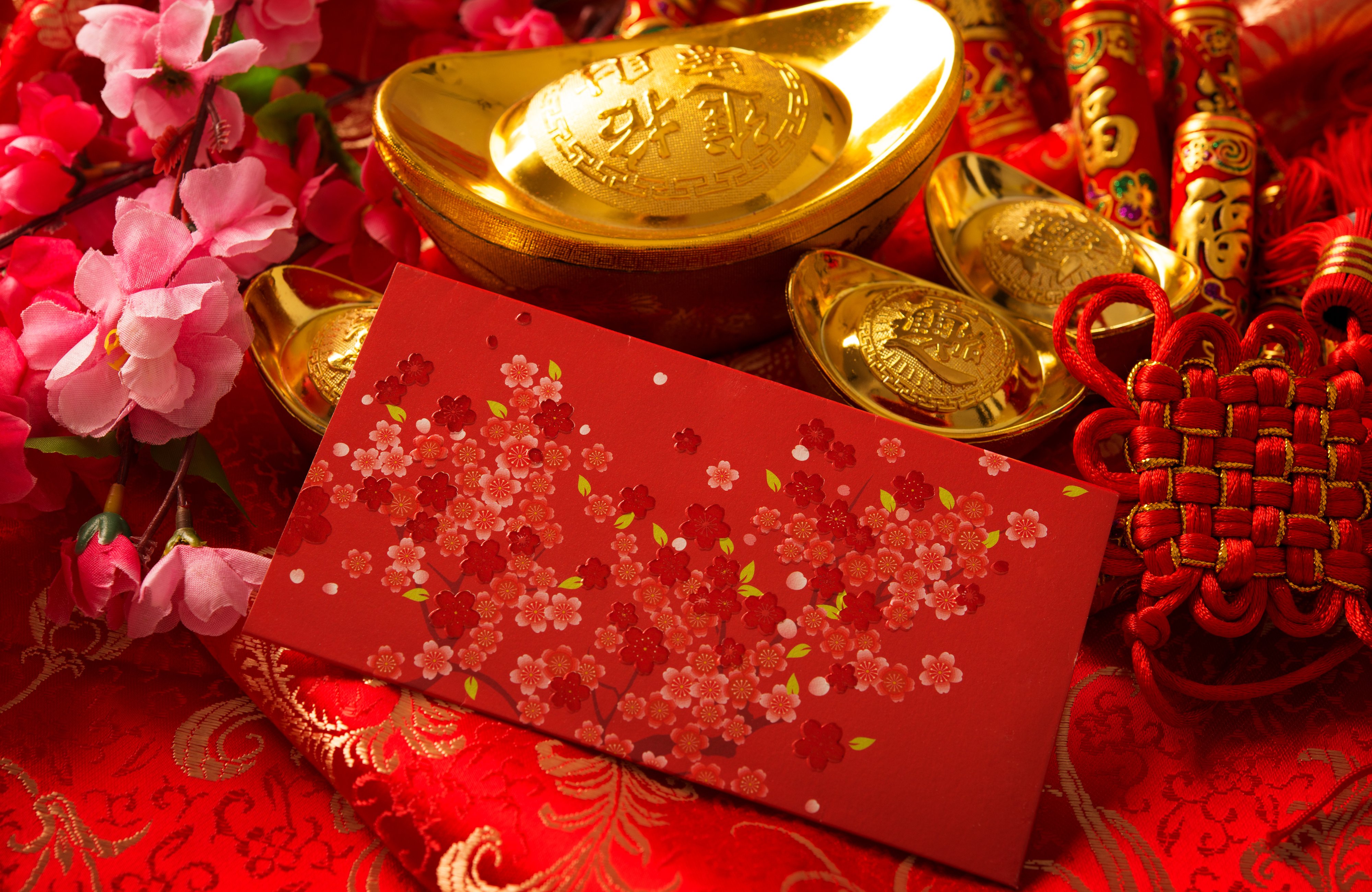 Thai Money In Red Envelope On White Background Chinese New Year