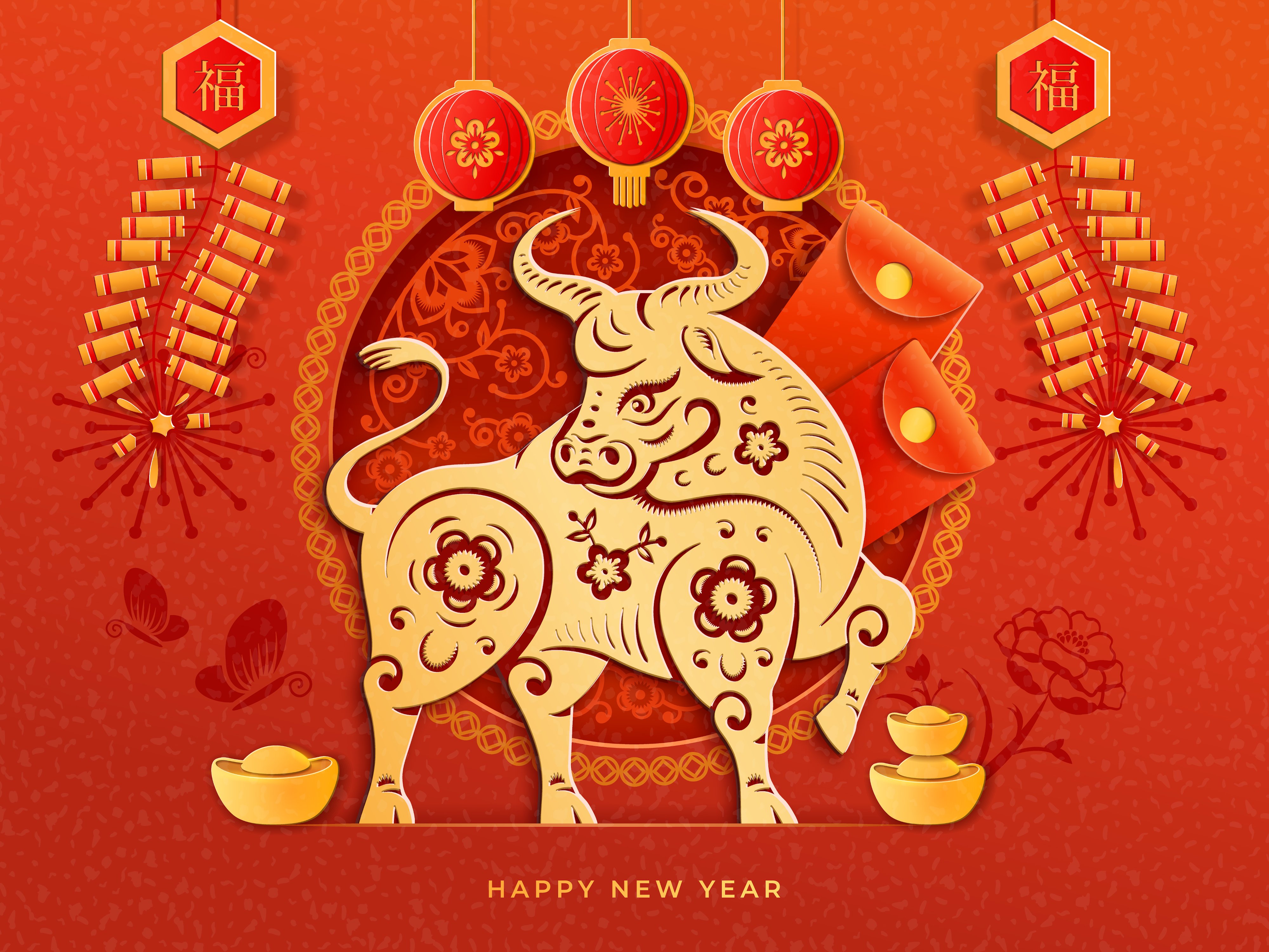 Китайский новый год рисунок